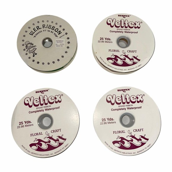 4 Ribbon Spools W.F.R. Velvet Veltex Waterproof - Picture 3 of 3